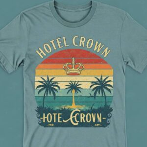 Hotel Crown Retro Print Tee